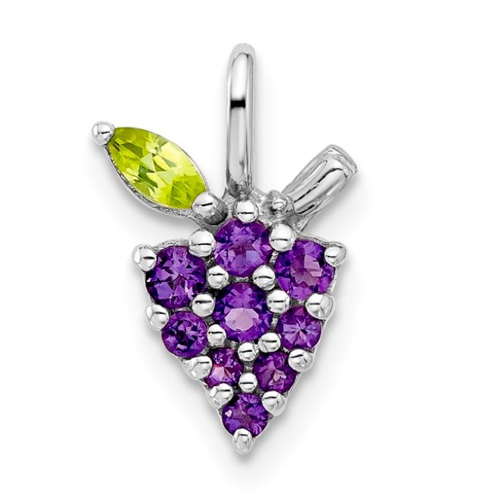 925 Sterling Silver Grapes 🍇  Necklace Charm